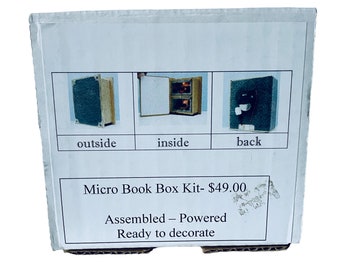 Dollhouse Miniature 1/4” Scale Micro Book Kit