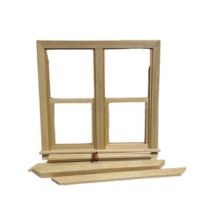Dollhouse Miniature 1&quot; Scale Double Window