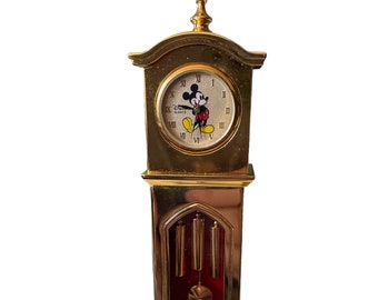 Dollhouse Miniature 1” Scale Vintage Mickey Mouse Grandfather Clock