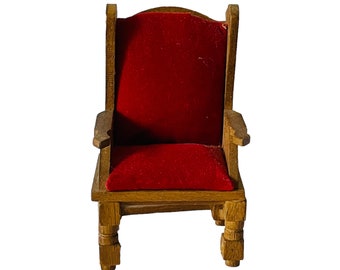 Dollhouse Miniature 1" Scale Vintage Chair