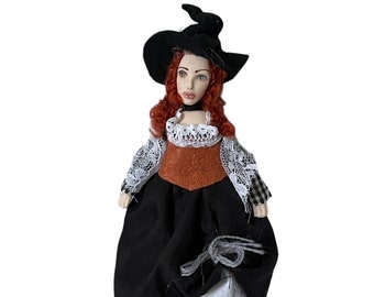 Dollhouse Miniature 1” Scale Witch Doll