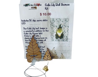 Dollhouse Miniature 1” scale Calla Lily Wall Sconce Kit