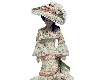 Dollhouse Miniature 1” Scale Porcelain Victorian Doll