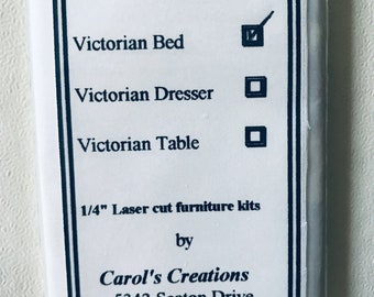 Dollhouse Miniature 1/4” Scale Victorian Chair Kit
