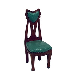 Dollhouse Miniature 1” scale Art Nouveau Resin Chair