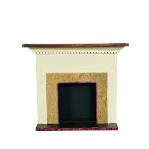 Dollhouse Miniature 1&quot; Scale Fireplace