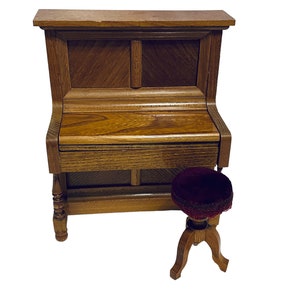 Dollhouse Miniature 1” Scale Vintage Schneegas German Piano