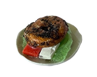 Dollhouse Miniature 1" Scale Plated Bagel