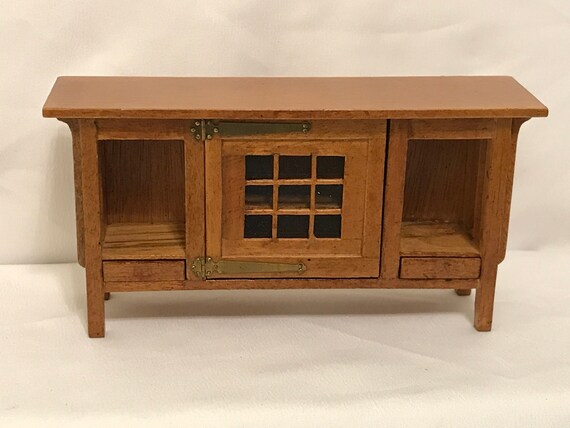 Dollhouse Miniature Black Bar Buffet Server 1:12 Scale Furniture