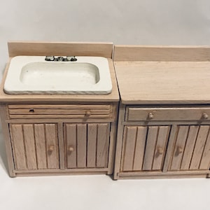 Dollhouse Miniature 1” Scale Sink or Cabinet