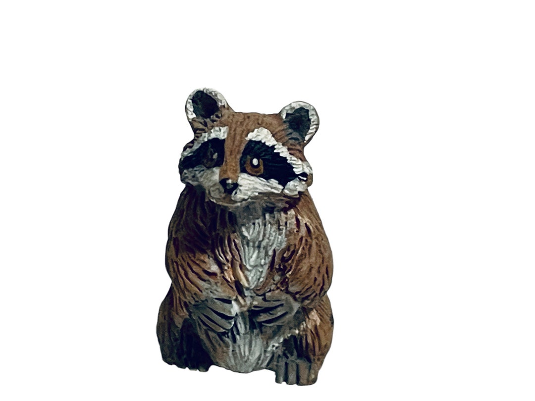 Mini Raccoon Dollhouse Miniature 1” Scale Raccoon by Karen Phillips - Etsy