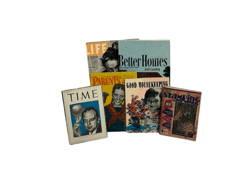 Dollhouse Miniature 1” Scale Set of Faux Magazines - Etsy
