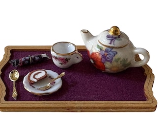 Dollhouse Miniature 1” Scale Tea Tray