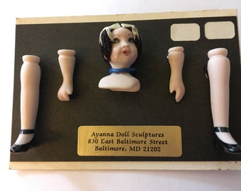 Dollhouse Miniature Doll Kit with Black Hair by Deidre Spann (RG)
