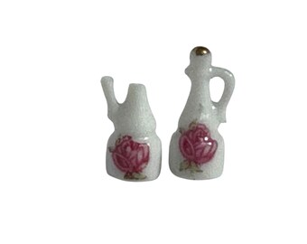Dollhouse Miniature 1" Scale Porcelain Cruet Set