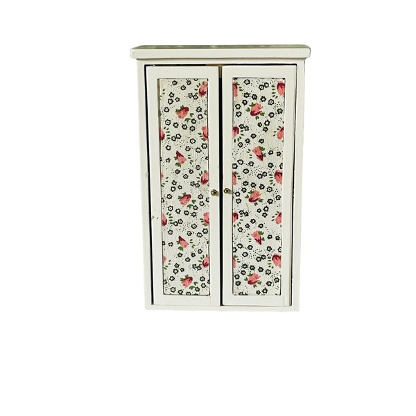 Dollhouse Miniature 1” Scale White Armoire