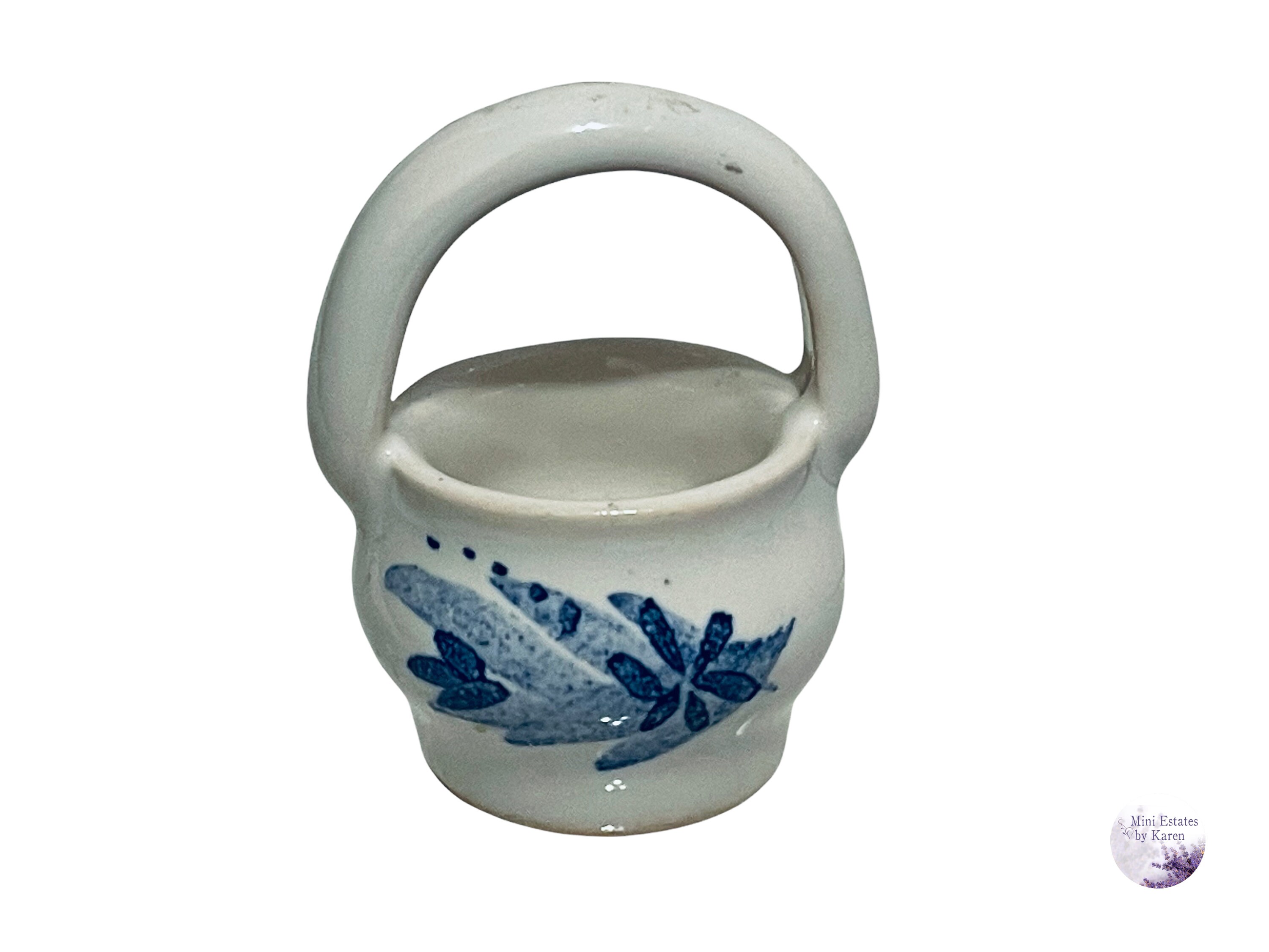 Lot De 6 Miniatures - Petits Vases / Paniers En Porcelaine Pour Maison De Poupée - Marque Hierzegger - Neuf