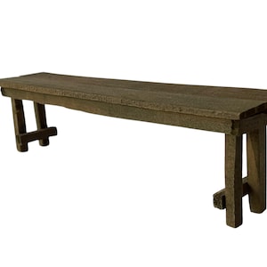Dollhouse Miniature 1&quot; Scale Farmhouse Bench