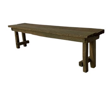 Dollhouse Miniature 1" Scale Farmhouse Bench