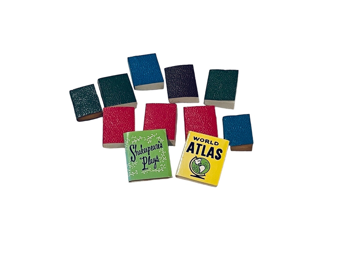 Mini Fake Books Dollhouse Miniature 1” Scale Faux Books - Etsy