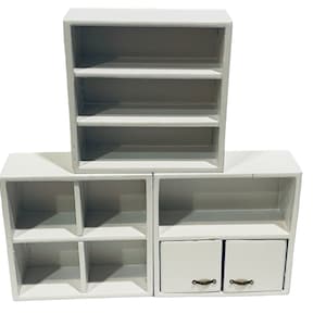 Dollhouse Miniature 1” Scale Shelf/Bookcase