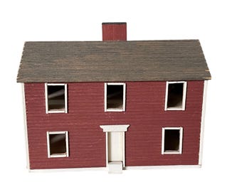 Casa de muñecas en miniatura, caja de sal Gudgel vintage, 1979