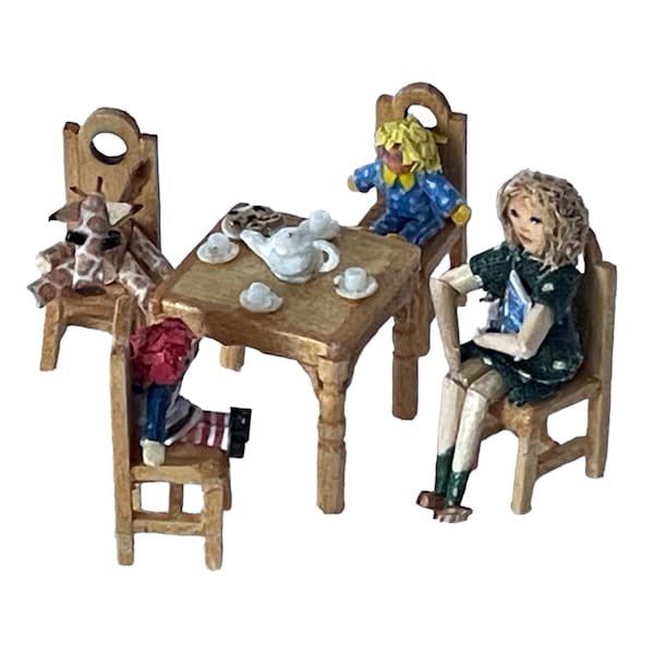 Dollhouse Miniature 1/4” Scale Tea Party