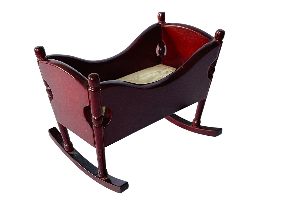 Dollhouse Miniature 1 Scale Wood Rocker Cradle - Etsy