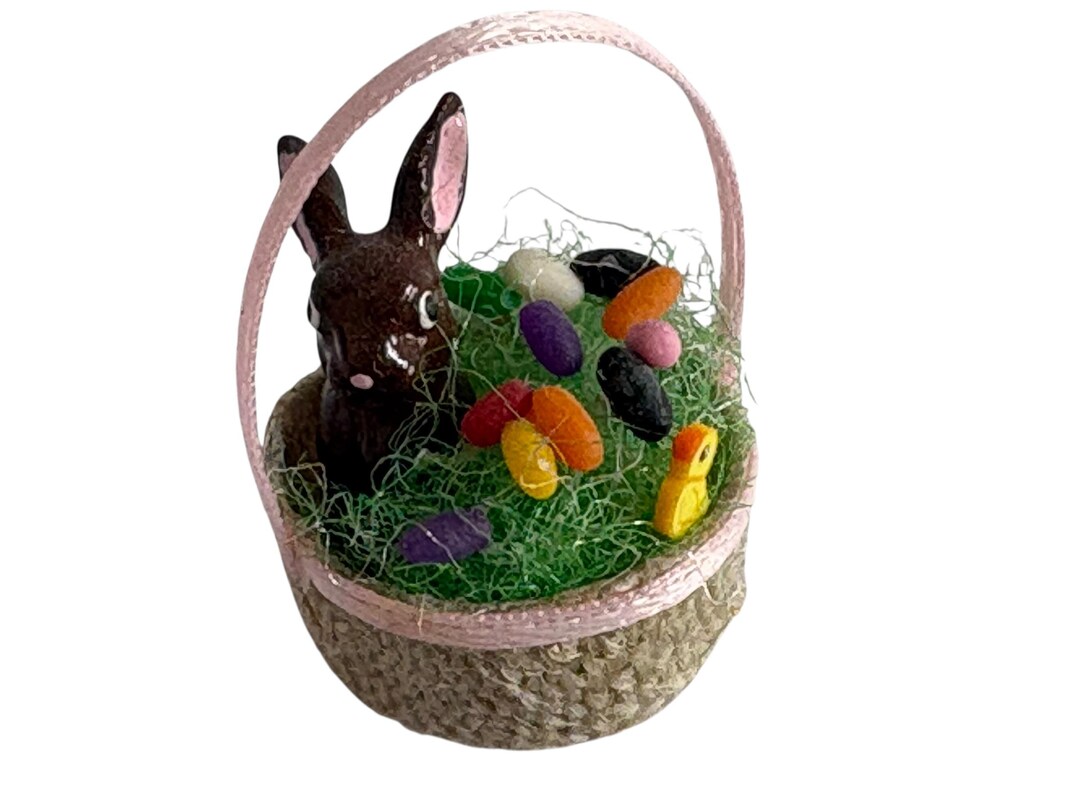 Dollhouse Miniature 1” Scale Easter Basket - Etsy