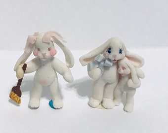 Dollhouse Miniature 1" Scale Fimo Bunny