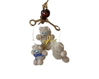 Dollhouse Miniature 1" Scale Teddy Bear Crib Mobile