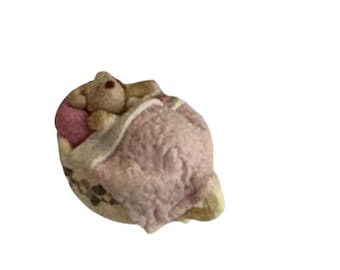 Dollhouse Miniature 1” Scale Fimo Teddy Bear in a Teacup