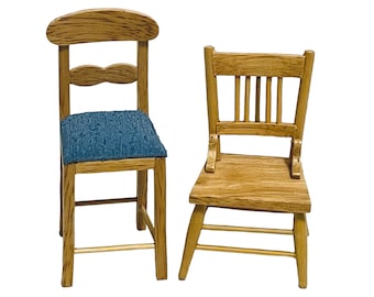 Silla de escala de 1" en miniatura para casa de muñecas