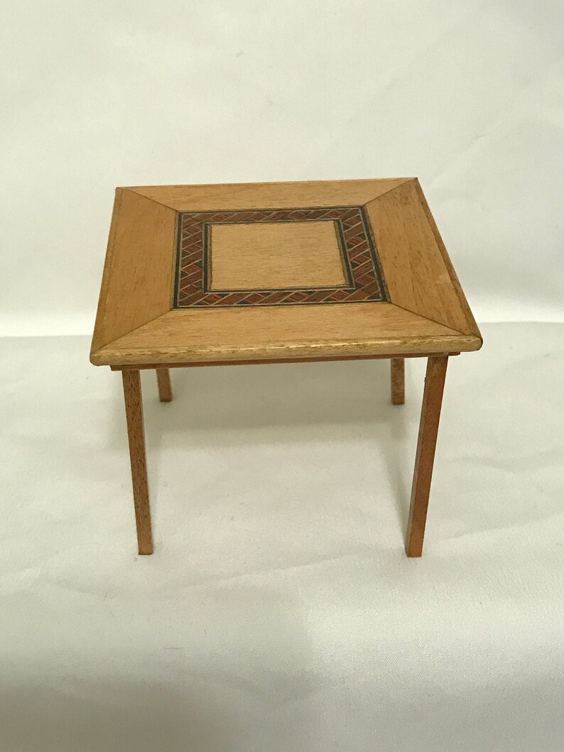 Dollhouse Miniature 1 Scale Tom Wolfert Folding Table Chairs