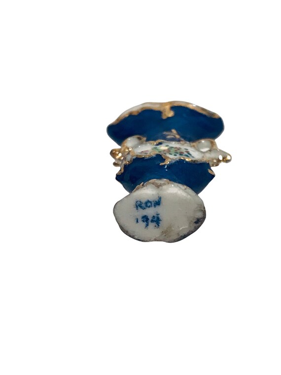 Vase Miniature Pour Maison De Poupée – Porcelaine Ron Benson, Forme Chaussure