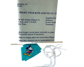 Dollhouse Miniature 1" Scale Mickey Mouse Kite Kit