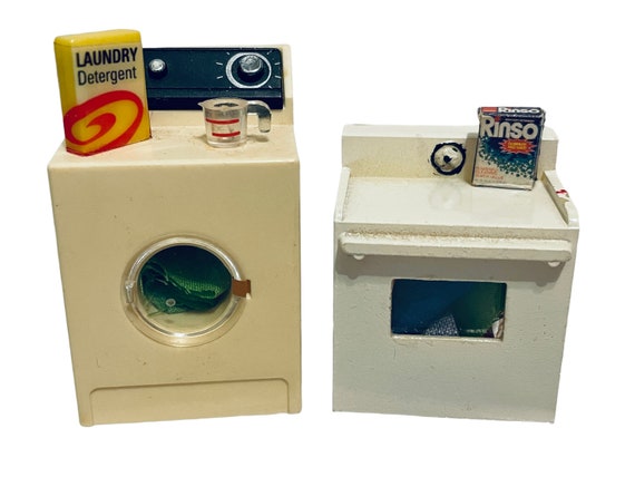 Dollhouse Miniature 1/2” Scale Plastic Washer & Dryer