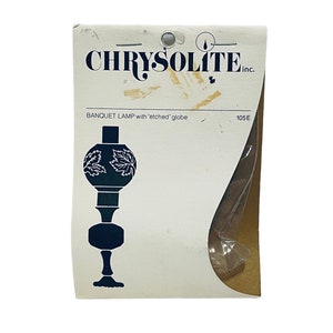 Dollhouse Miniature 1” Scale Vintage Chrysolite Parlor Lamp kit