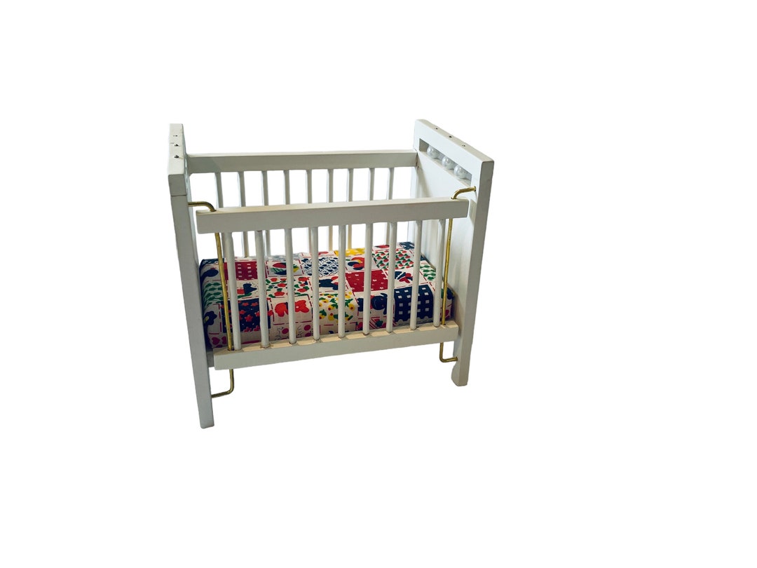 Dollhouse Miniature 1 Scale White Baby Crib Etsy