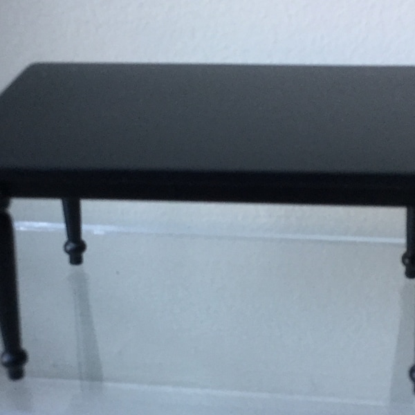 Dollhouse Miniature 1" Scale Black Table (AT)