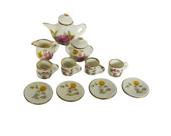 Dollhouse Miniature 1” Scale Tea Set