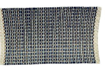 Dollhouse Miniature 1” Scale Blue & Cream Rug
