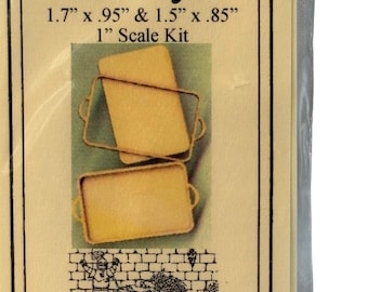 Dollhouse Miniature 1” Scale Wood Tray Kit