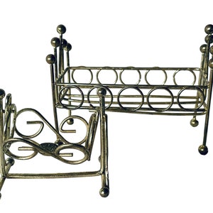 Dollhouse Miniature 1&quot; Scale Metal Crib