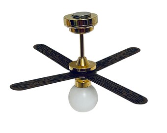 Dollhouse Miniature 1” Scale Ceiling Fan