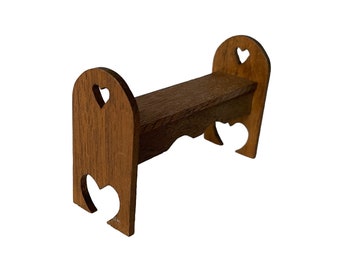 Dollhouse Miniature 1” Scale Bench