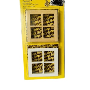Dollhouse Miniature 1&quot; Scale 4 Light Window