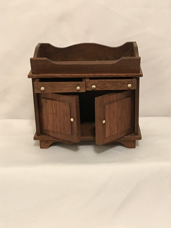 Dollhouse Miniature Black Bar Buffet Server 1:12 Scale Furniture