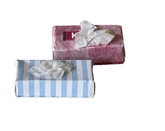 Dollhouse Miniature 1" Scale Tissue Boxes