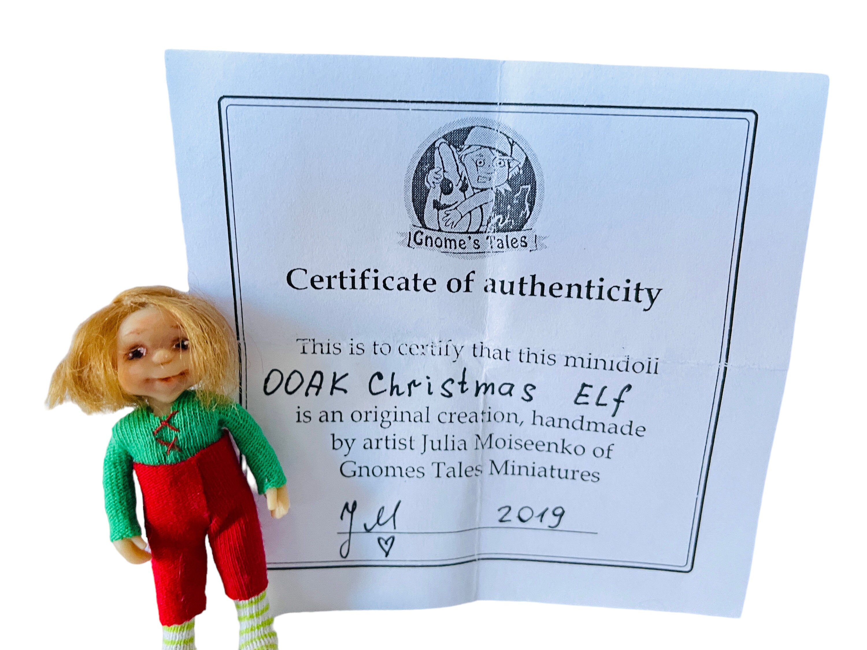 Dollhouse Miniature 1" Scale Christmas Gnome Doll